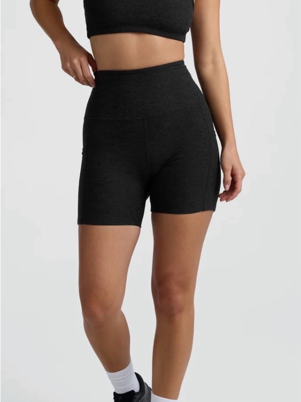 High-Waist Black Women’s 5” Bike Shorts